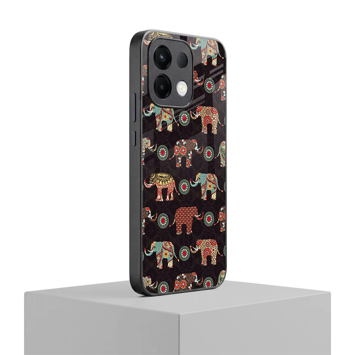 Elephant Art oppo k13 5g mobile cover | shockproof glass phone case