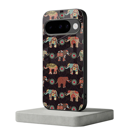 Elephant Art google pixel 10 mobile cover | shockproof glass phone case