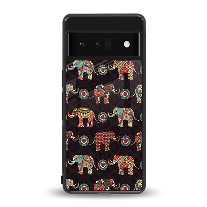 Elephant Art back phone cover | glass case for google pixel 6 pro