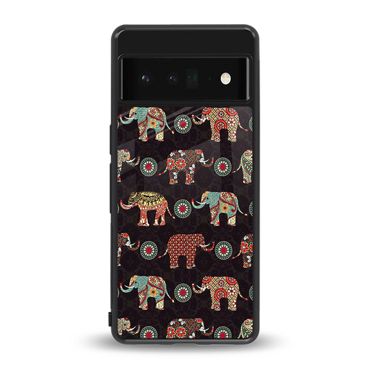 Elephant Art back phone cover | glass case for google pixel 6 pro