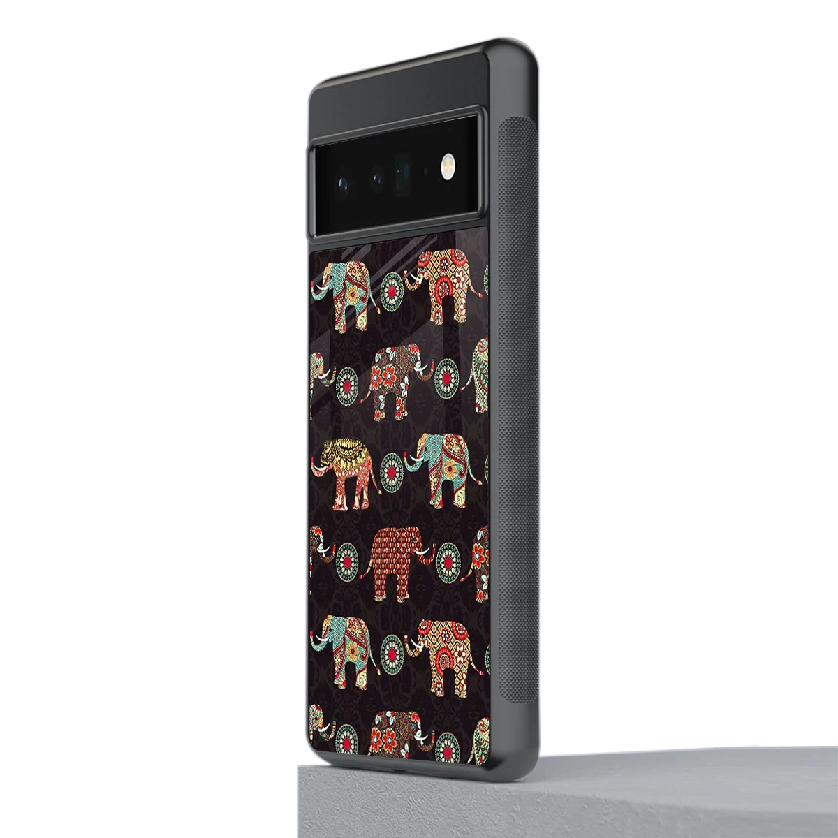 Elephant Art stylish phone case for google pixel 6 pro | glossy glass and slim fit