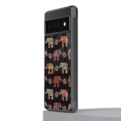 Elephant Art stylish phone case for google pixel 6 pro | glossy glass and slim fit
