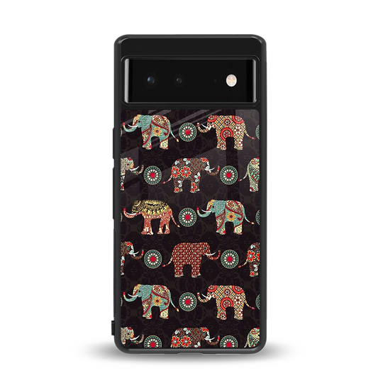 Elephant Art back phone cover | glass case for google pixel 6