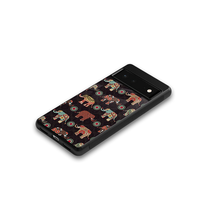 Elephant Art google pixel 6a mobile cover | shockproof glass phone case
