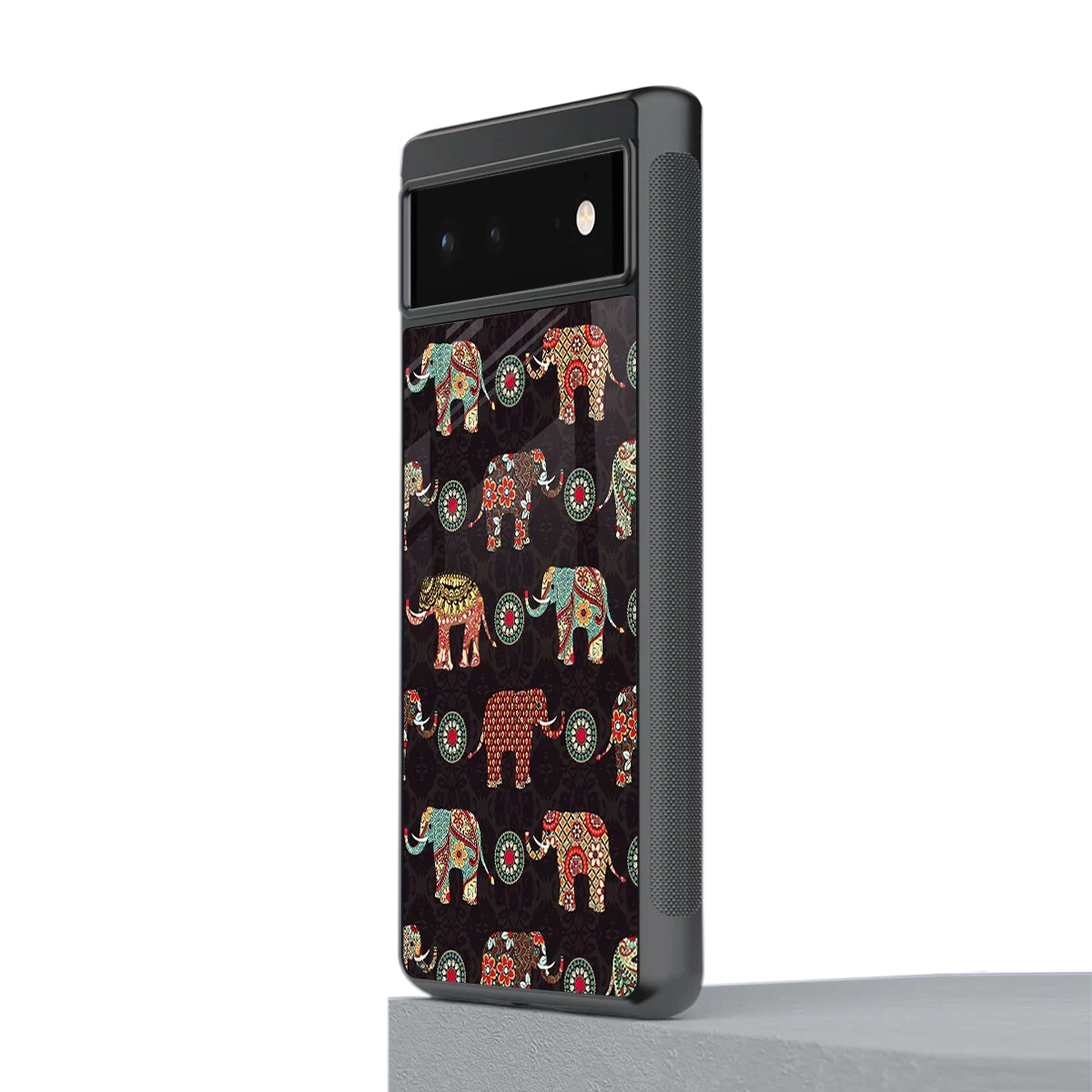 Elephant Art stylish phone case for google pixel 6 | glossy glass and slim fit