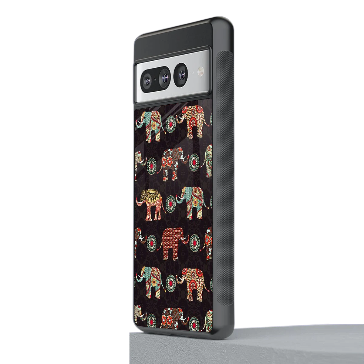 Elephant Art stylish phone case for google pixel 7 pro | glossy glass and slim fit