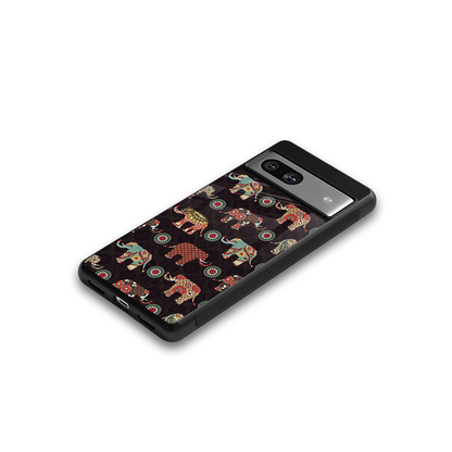 Elephant Art google pixel 7a mobile cover | shockproof glass phone case