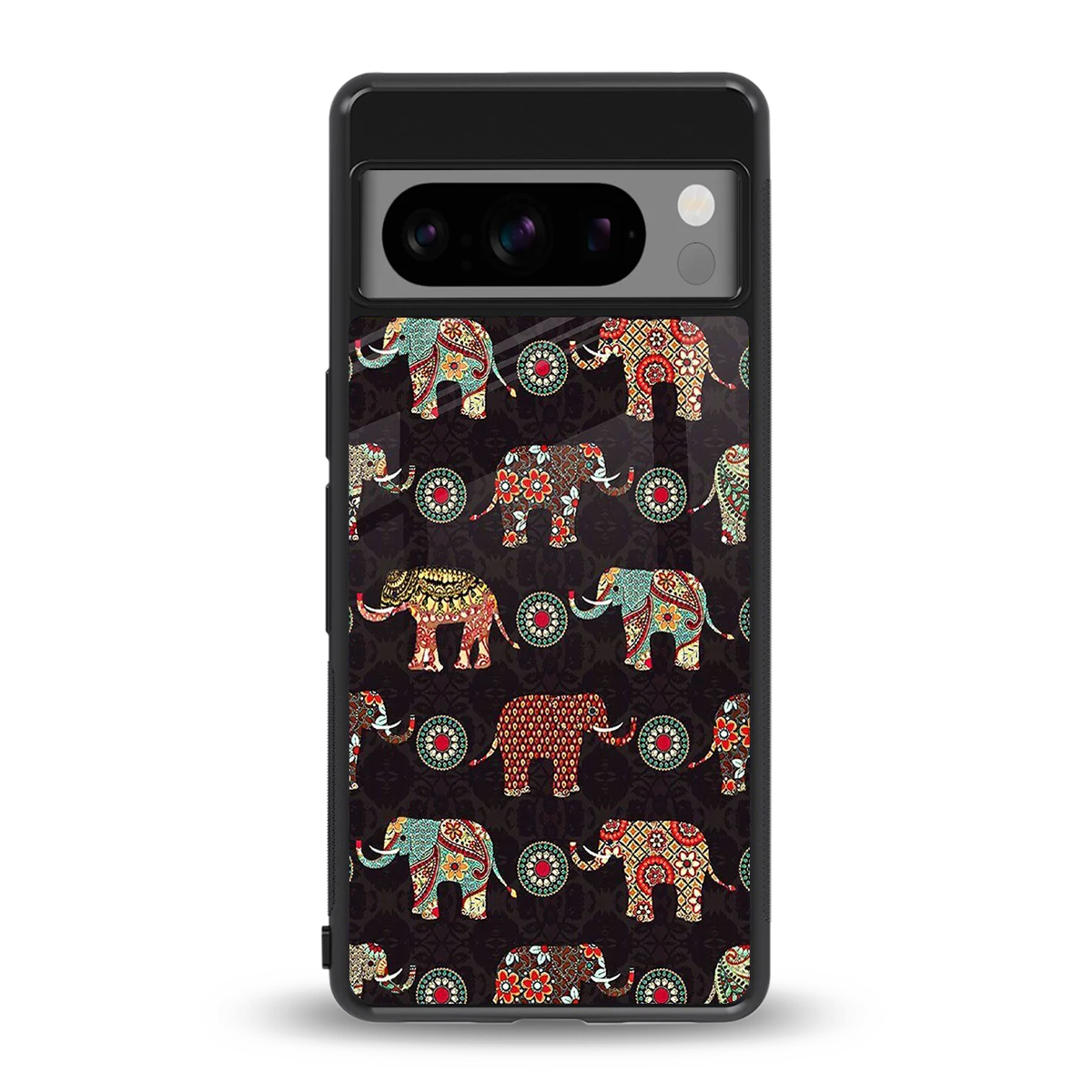 Elephant Art back phone cover | glass case for google pixel 8 pro