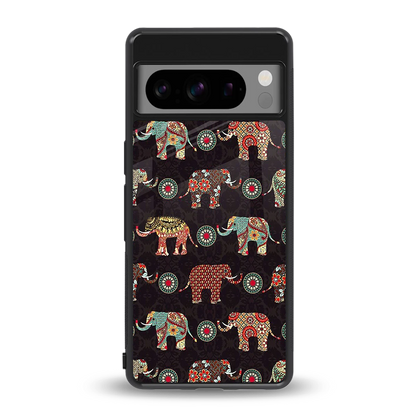 Elephant Art back phone cover | glass case for google pixel 8 pro