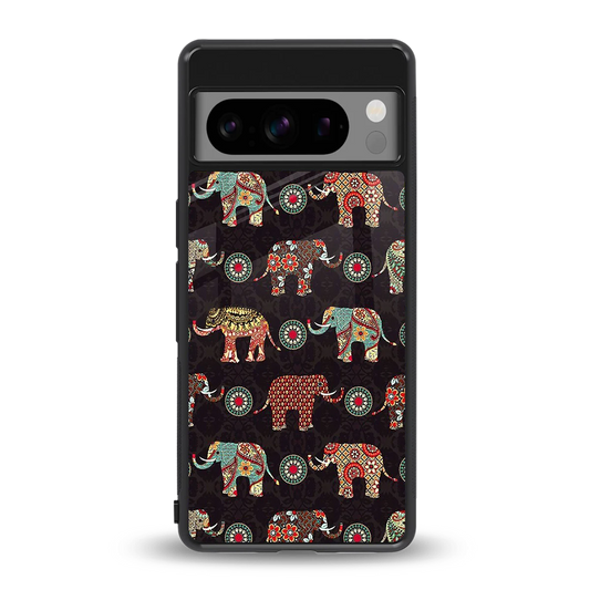 Elephant Art back phone cover | glass case for google pixel 8 pro