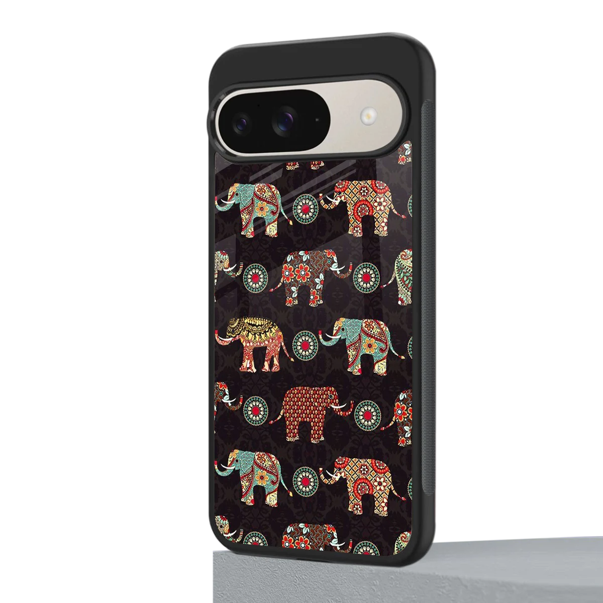 Elephant Art google pixel 9 mobile cover | shockproof glass phone case