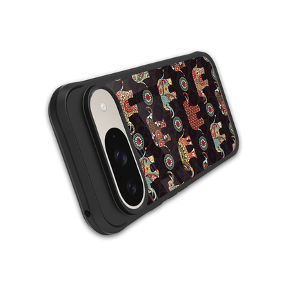 Elephant Art stylish phone case for google pixel 9 | glossy glass and slim fit