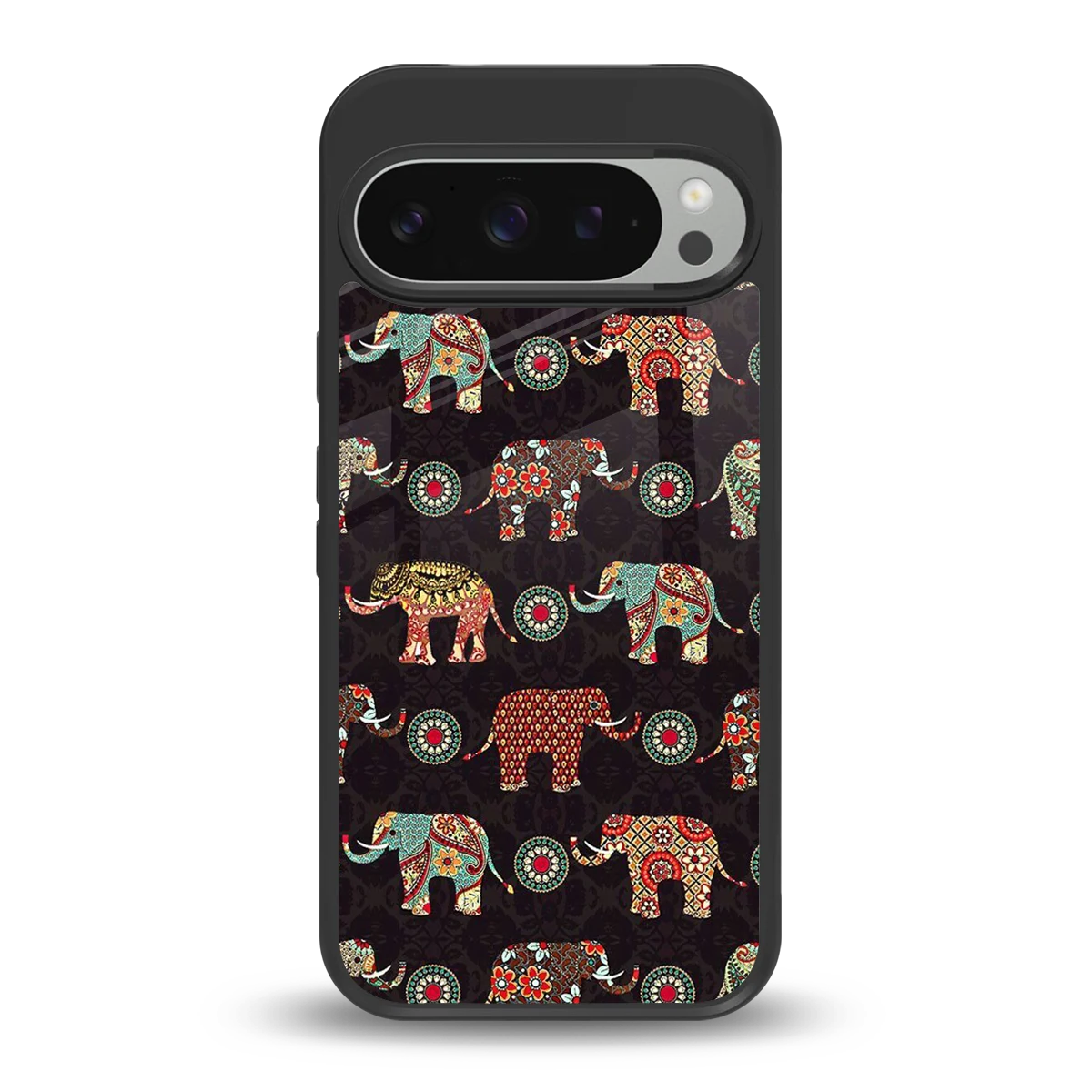 Elephant Art back phone cover | glass case for google pixel 9 pro xl