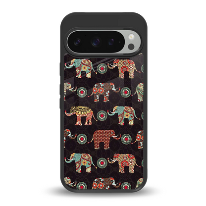 Elephant Art back phone cover | glass case for google pixel 9 pro xl
