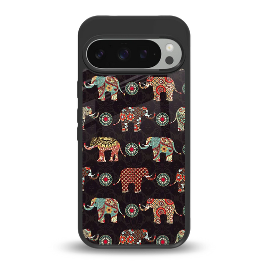 Elephant Art back phone cover | glass case for google pixel 9 pro xl