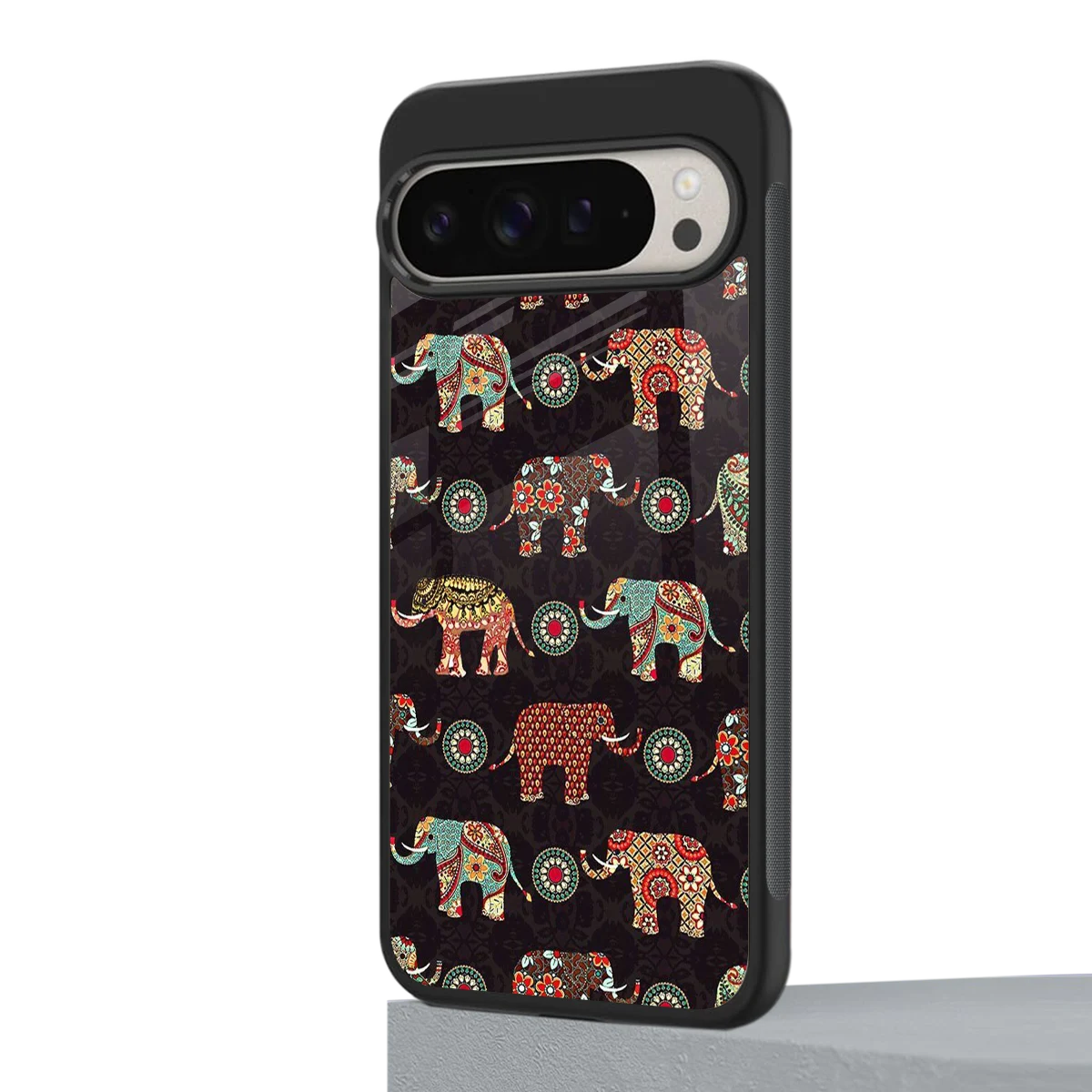 Elephant Art google pixel 9 pro mobile cover | shockproof glass phone case