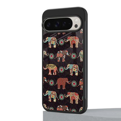 Elephant Art google pixel 9 pro xl mobile cover | shockproof glass phone case