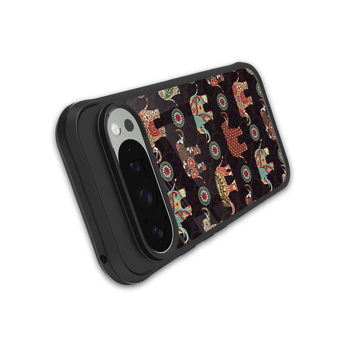 Elephant Art stylish phone case for google pixel 9 pro xl | glossy glass and slim fit