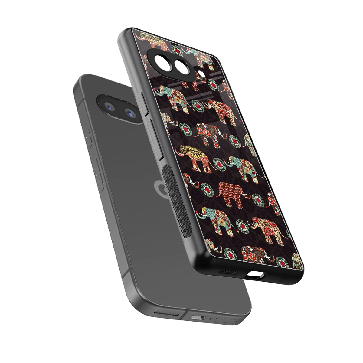 Elephant Art sleek google pixel 10a cover with tempered glass back and TPU edges