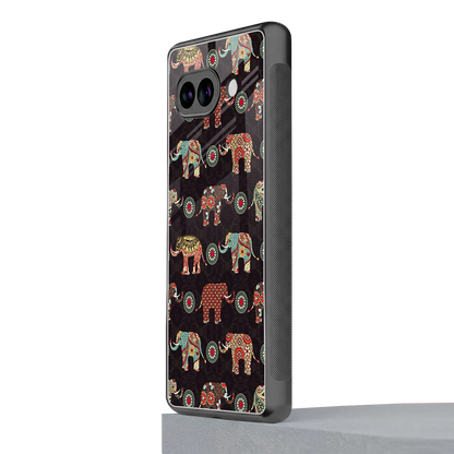 Elephant Art google pixel 10a mobile cover | shockproof glass phone case