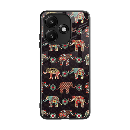 Elephant Art back phone cover | glass case for redmi 12 5g