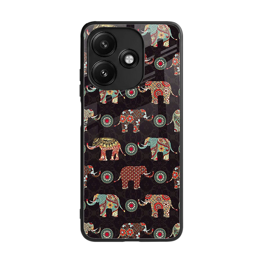 Elephant Art back phone cover | glass case for redmi 12 5g