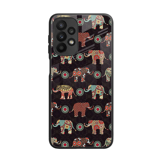 Elephant Art back phone cover | glass case for samsung galaxy a23