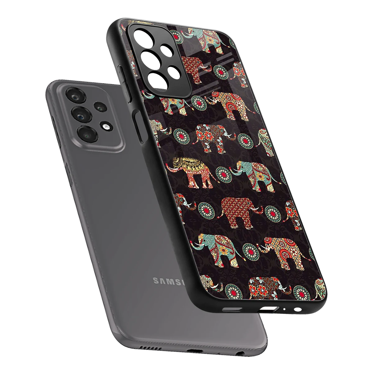 Elephant Art sleek samsung galaxy a23 cover with tempered glass back and TPU edges