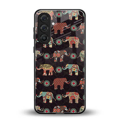 Elephant Art back phone cover | glass case for samsung galaxy m15 5g