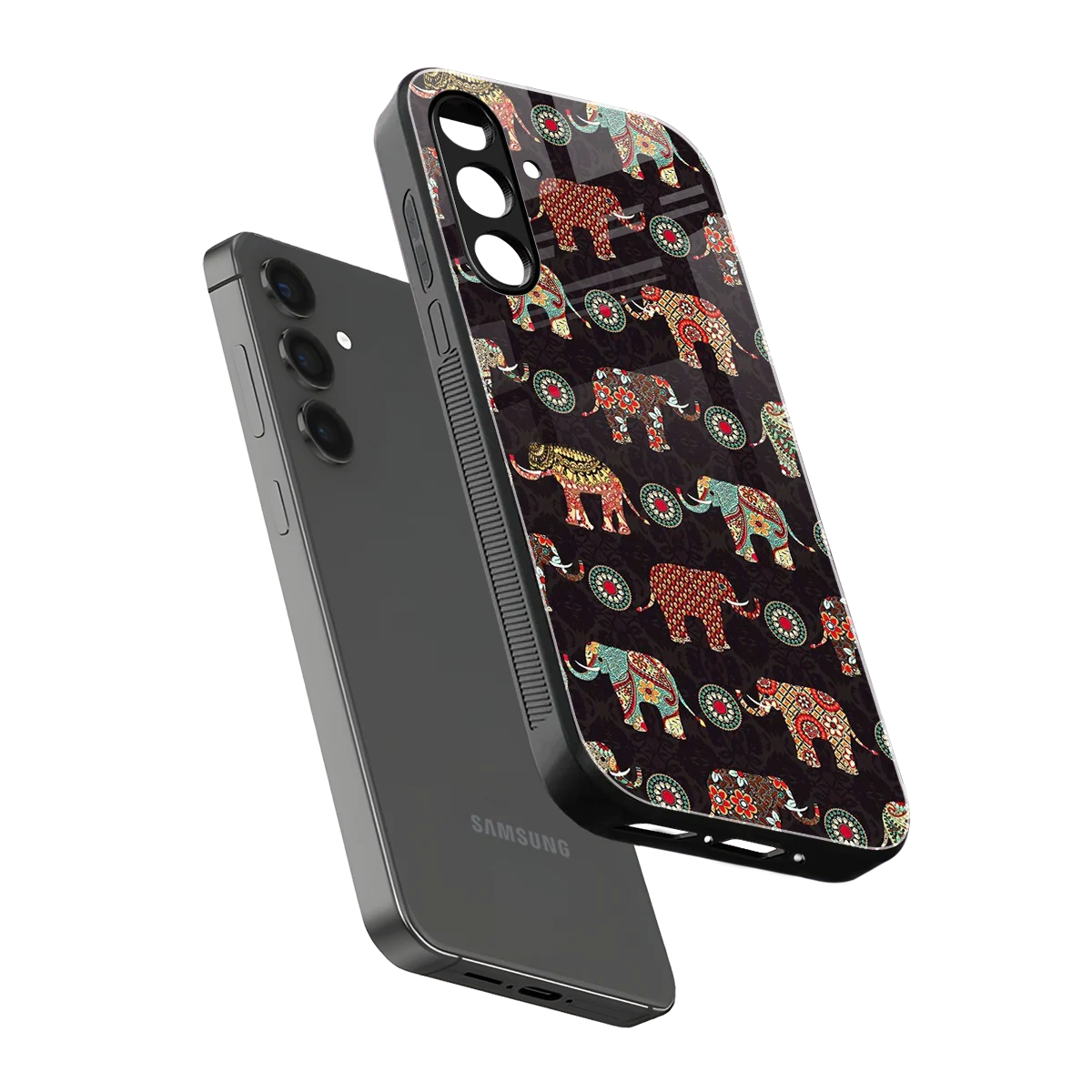 Elephant Art sleek samsung galaxy a54 5g cover with tempered glass back and TPU edges