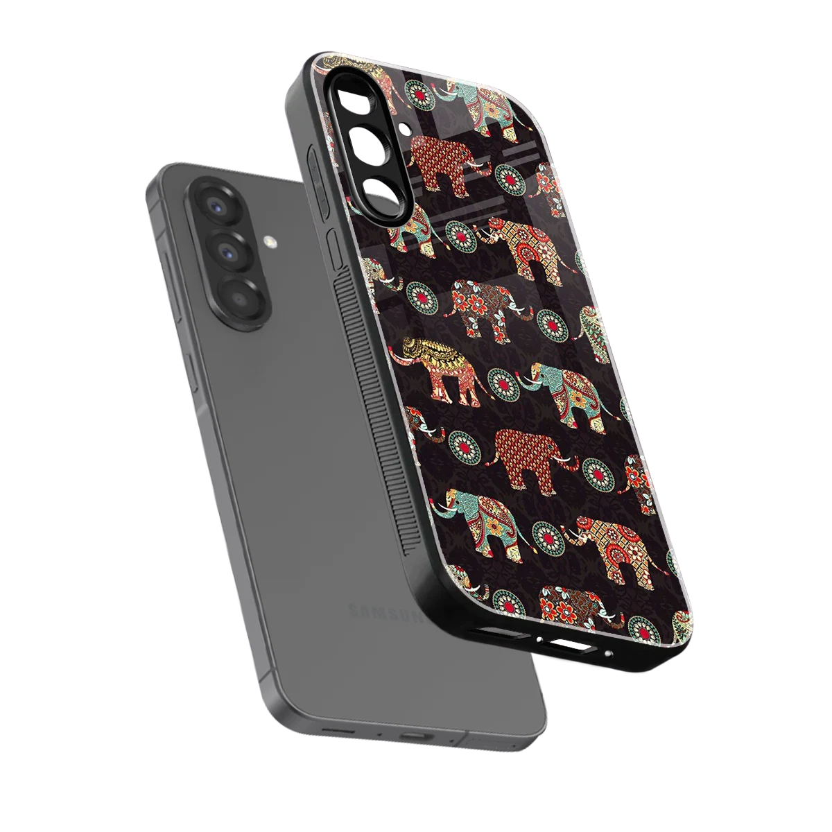 Elephant Art sleek samsung galaxy a37 5g cover with tempered glass back and TPU edges