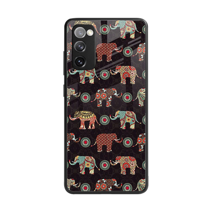 Elephant Art back phone cover | glass case for samsung galaxy s20 fe