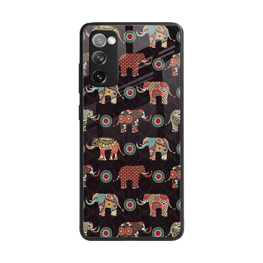 Elephant Art back phone cover | glass case for samsung galaxy s20 fe