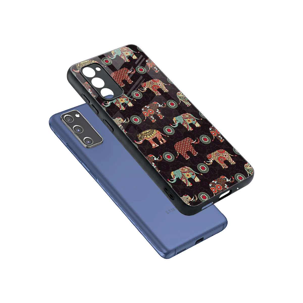 Elephant Art sleek samsung galaxy s20 fe cover with tempered glass back and TPU edges