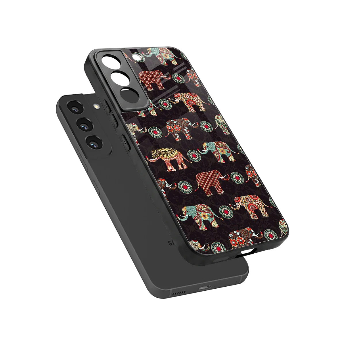 Elephant Art sleek samsung galaxy s22 cover with tempered glass back and TPU edges