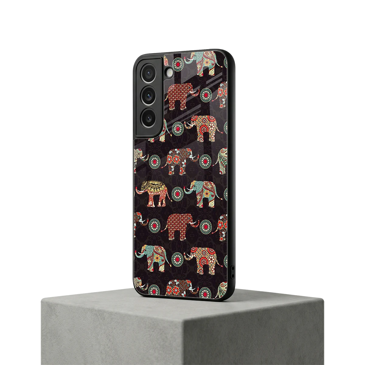 Elephant Art samsung galaxy s22 mobile cover | shockproof glass phone case