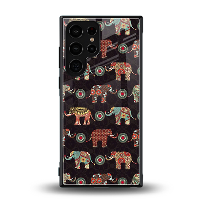 Elephant Art back phone cover | glass case for samsung galaxy s24 ultra