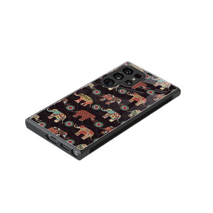 Elephant Art stylish phone case for samsung galaxy s23 ultra | glossy glass and slim fit