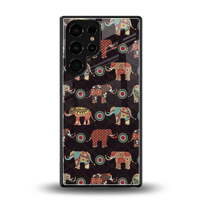 Elephant Art back phone cover | glass case for samsung galaxy s25 ultra