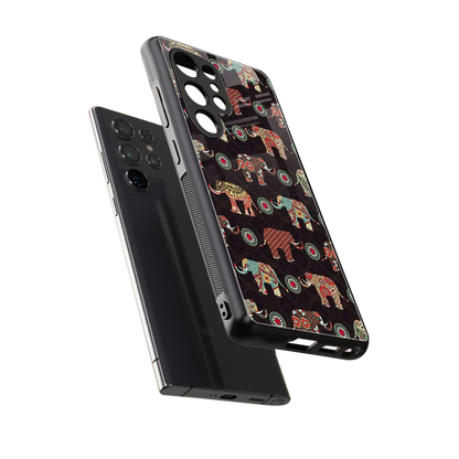 Elephant Art sleek samsung galaxy s25 ultra cover with tempered glass back and TPU edges