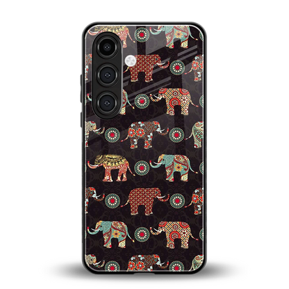 Elephant Art back phone cover | glass case for samsung galaxy s25