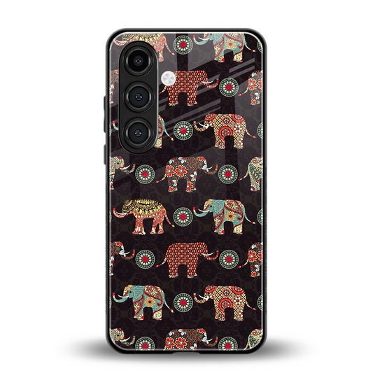 Elephant Art back phone cover | glass case for samsung galaxy s24 plus