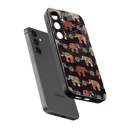 Elephant Art sleek samsung galaxy s24 cover with tempered glass back and TPU edges