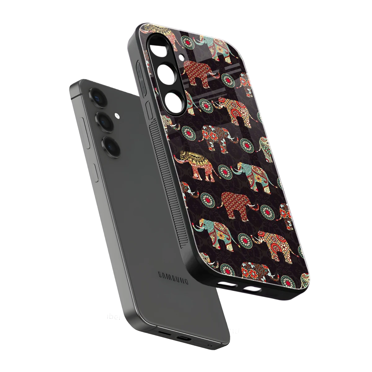 Elephant Art sleek samsung galaxy s23 fe cover with tempered glass back and TPU edges