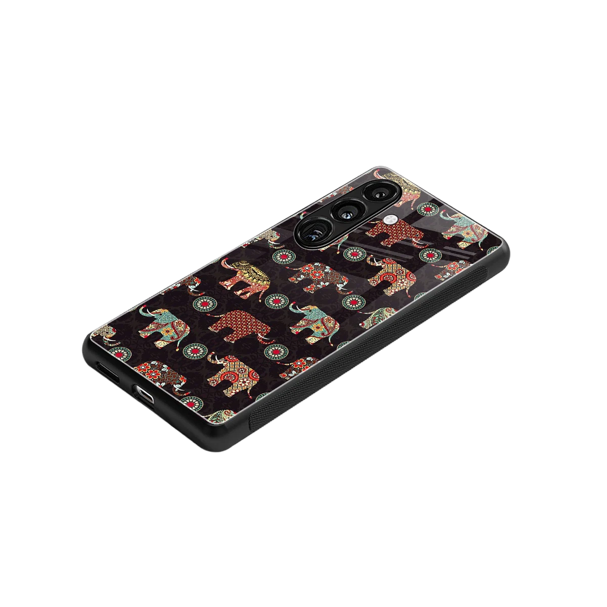 Elephant Art stylish phone case for samsung galaxy s24 | glossy glass and slim fit