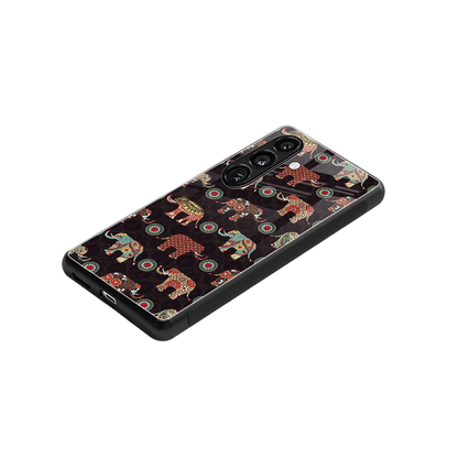 Elephant Art stylish phone case for samsung galaxy s24 plus | glossy glass and slim fit