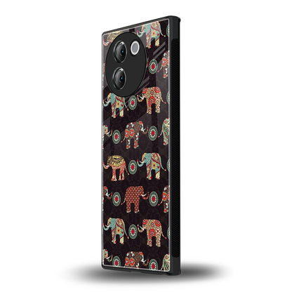 Elephant Art vivo v30e mobile cover | shockproof glass phone case