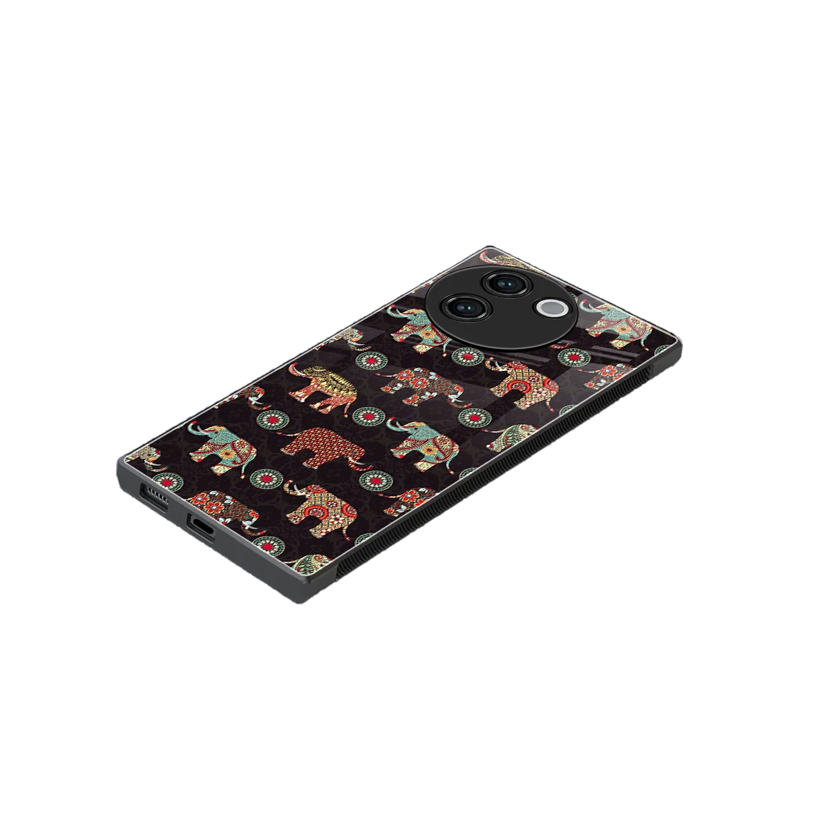Elephant Art stylish phone case for vivo v30e | glossy glass and slim fit