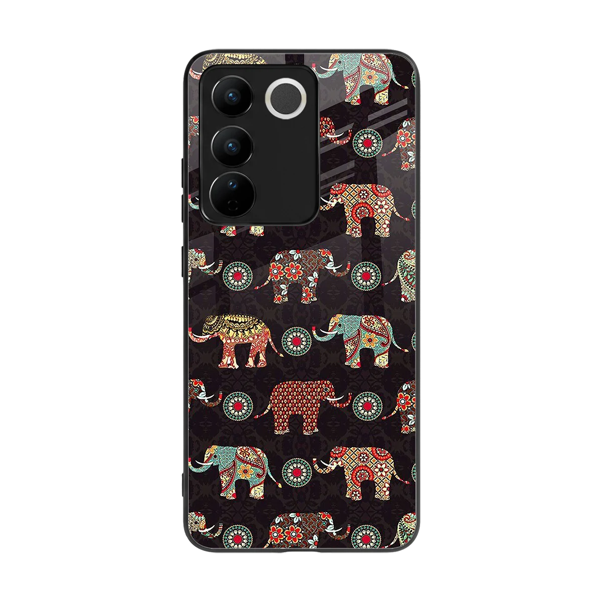 Elephant Art back phone cover | glass case for vivo v27 5g