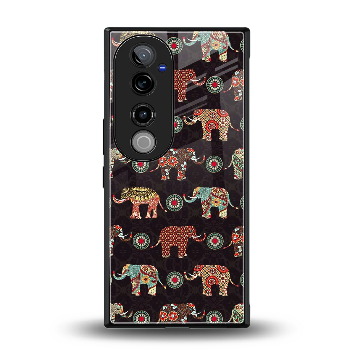Elephant Art back phone cover | glass case for vivo v40 pro